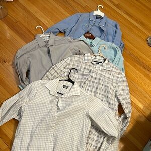 Dress shirt lot Kenneth Cole Calvin Klein Izod Perry Ellis  Nautical Large